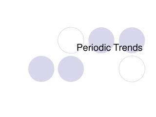 Periodic Trends