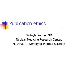 Publication ethics