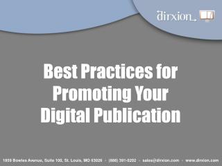 Best Practices for Promoting Your Digital Publication