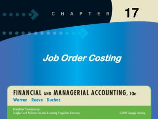 Job Order Costing