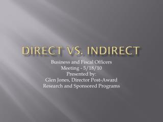 Direct vs. Indirect