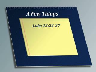 A Few Things