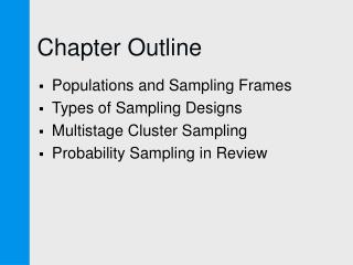 Chapter Outline