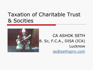 Taxation of Charitable Trust &amp; Socities