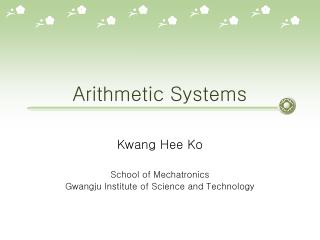 Arithmetic Systems