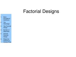 Factorial Designs