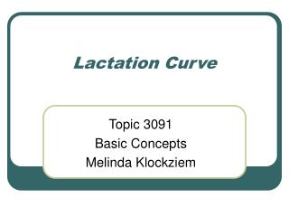 Lactation Curve