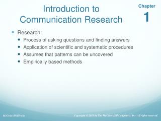 Introduction to Communication Research