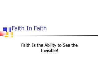 Faith In Faith