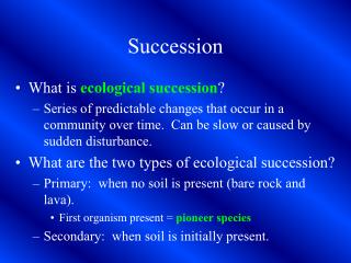 Succession