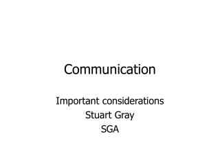 Communication