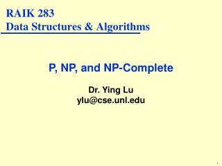 RAIK 283 Data Structures &amp; Algorithms