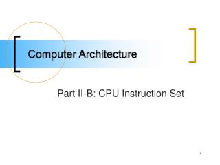 Computer Architecture