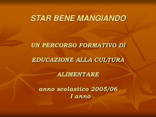 FINALIT Á DEL PROGETTO