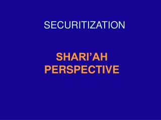 SECURITIZATION