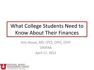 What College Students Need to Know About Their Finances