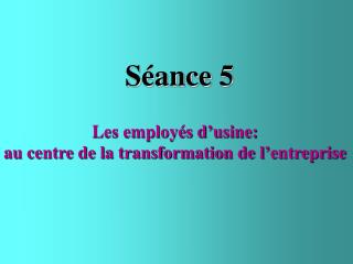 Séance 5