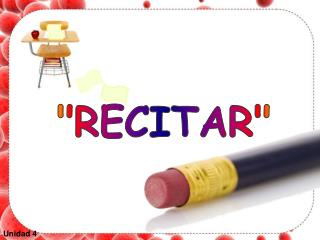 &quot;RECITAR&quot;