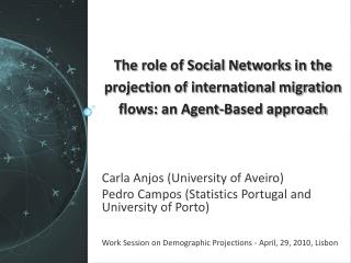Carla Anjos (University of Aveiro) Pedro Campos (Statistics Portugal and University of Porto)