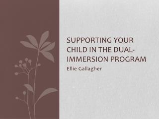 Supporting your child in the Dual-Immersion Program