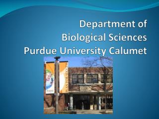 Department of Biological Sciences Purdue University Calumet
