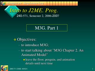 Intro to J2ME. Prog.