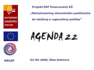 Projekt EDF financovaný EÚ „Mainstreaming zdravotného postihnutia
