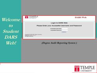 Welcome to Student DARS Web!
