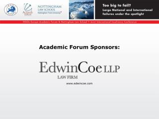 Academic Forum Sponsors: