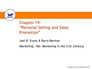 Chapter 19: “Personal Selling and Sales Promotion”