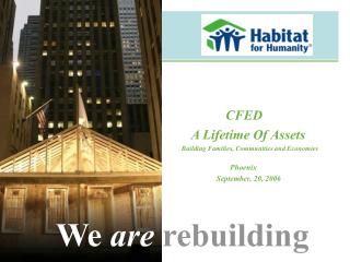 CFED A Lifetime Of Assets Building Families, Communities and Economies