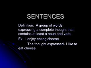 SENTENCES