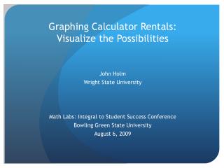Graphing Calculator Rentals: Visualize the Possibilities