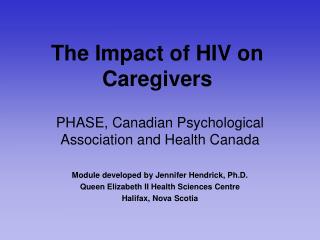 The Impact of HIV on Caregivers