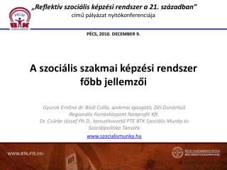 Társadalomtudomány képzési terület – szociális képzési ág rendszere: