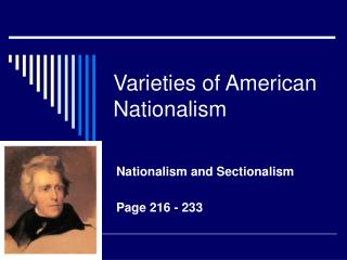 Varieties of American Nationalism