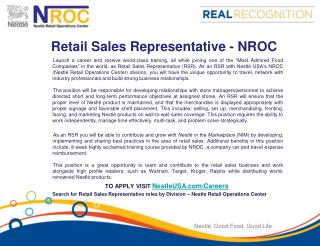 Retail Sales Representative - NROC