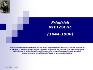 Friedrich NIETZSCHE (1844-1900)