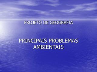 PROJETO DE GEOGRAFIA