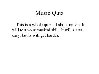 Music Quiz