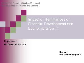 Impact of Remittances on Financial Development and Economic Growth