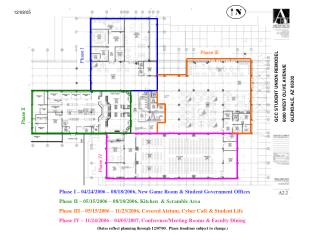 Phase I – 04/24/2006 – 08/18/2006, New Game Room &amp; Student Government Offices