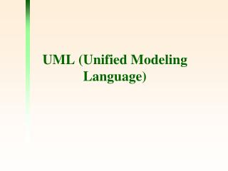 UML (Unified Modeling Language)