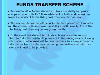 FUNDS TRANSFER SCHEME