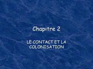 Chapitre 2