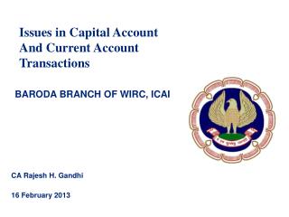 Issues in Capital Account And Current Account Transactions