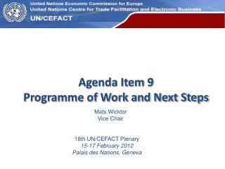 Agenda Item 9 Programme of Work and Next Steps