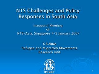 C R Abrar Refugee and Migratory Movements Research Unit