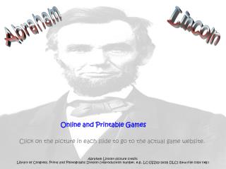 Online and Printable Games