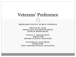 Veterans’ Preference